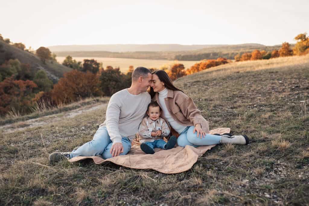 Családfotózás a Velencei-tó környékén