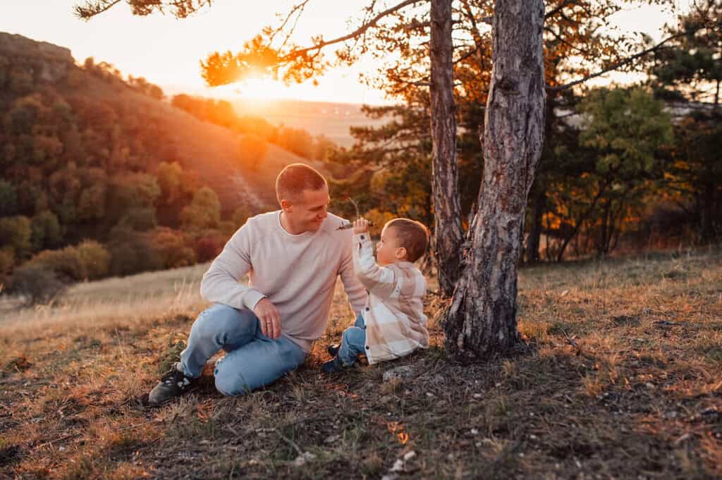 Családfotózás a Velencei-tó környékén