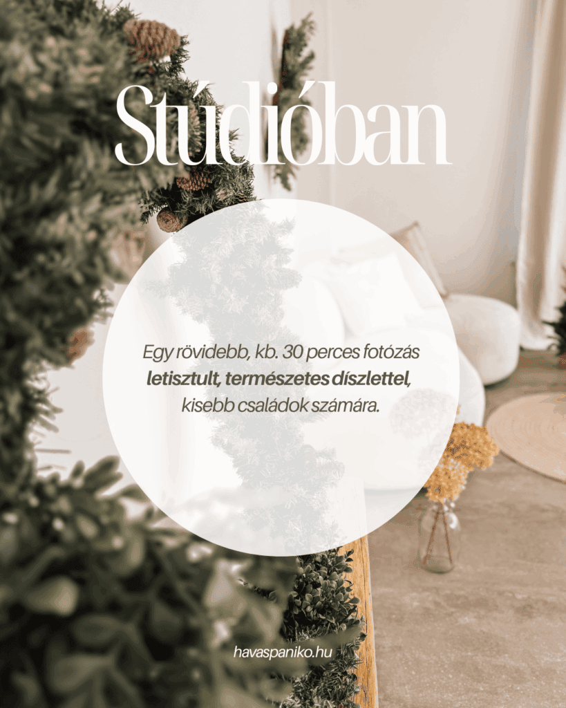 Karácsonyi fotózás Velencén, Fejér megyében.